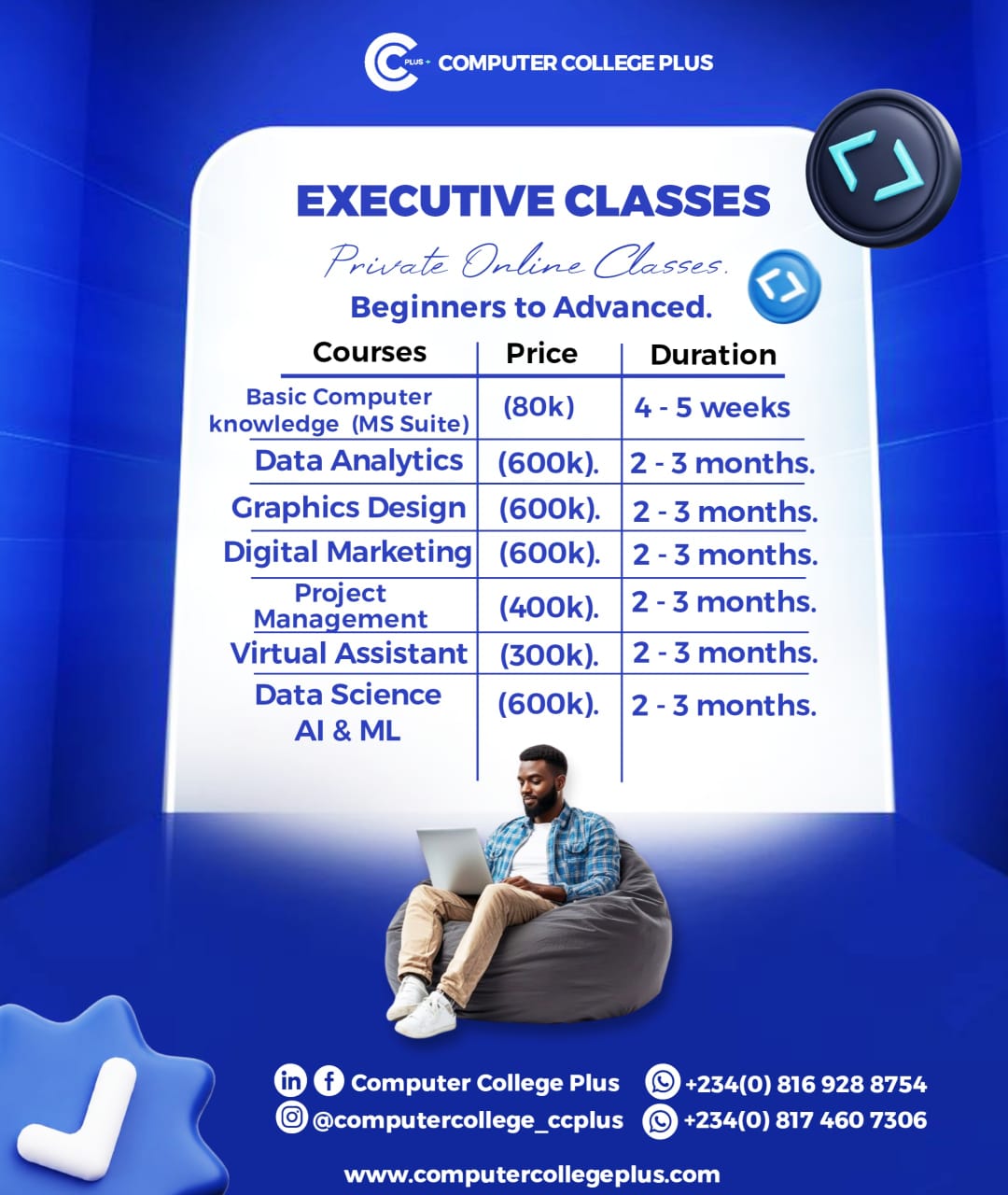 Executive classes flyer preview